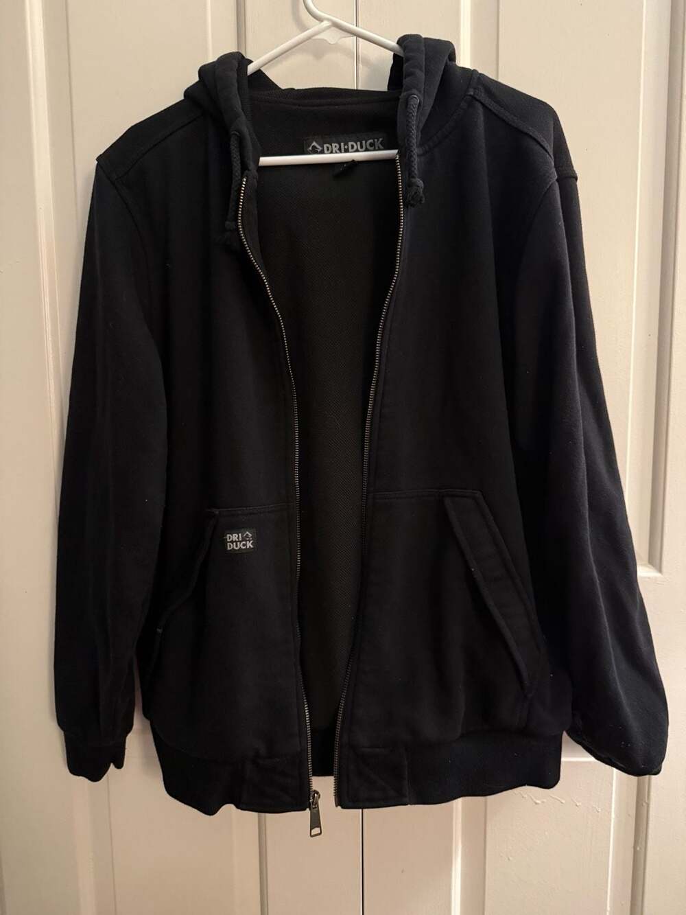 Dri Duck Mens Black Zip-Up Hooded Sweatshirt